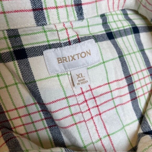 Brixton Bowery Women's Long Sleeve Flannel Button Front Shacket Dove Size XL - Picture 8 of 14